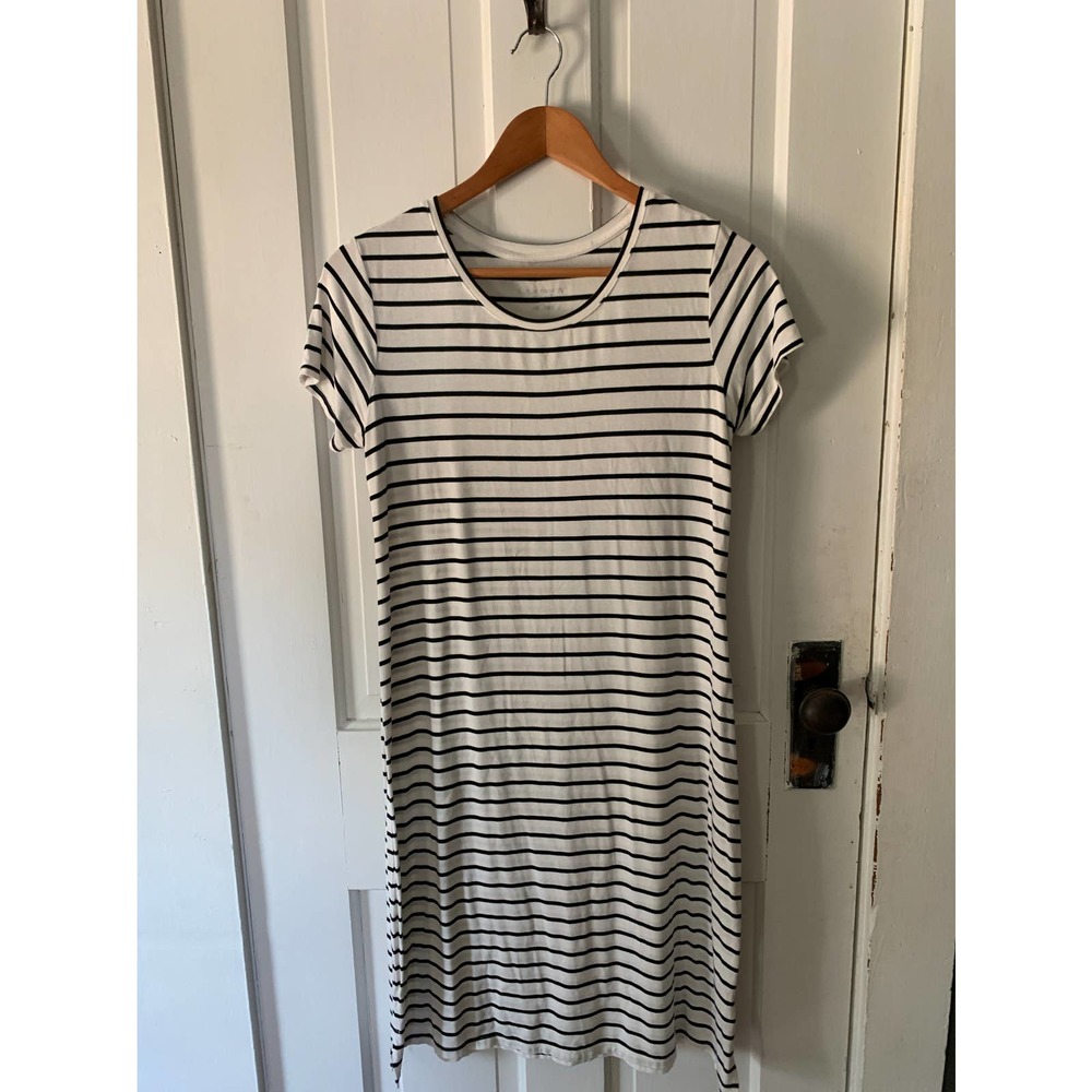 Women's Liz Lange Maternity TShirt Dress - Black and White Striped - Size XS